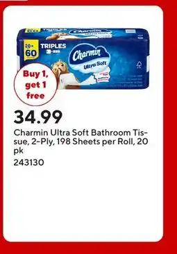 Staples Charmin Ultra Soft Bathroom Tissue, 2-Ply, 198 Sheets per Roll offer