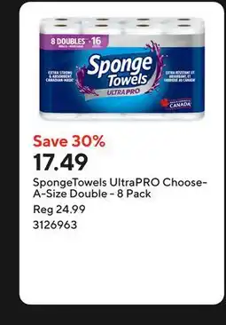 Staples SpongeTowels UltraPRO Choose-A-Size Double offer