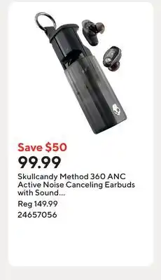 Staples Skullcandy Method 360 ANC Active Noise Canceling Earbuds with Sound by Bose offer