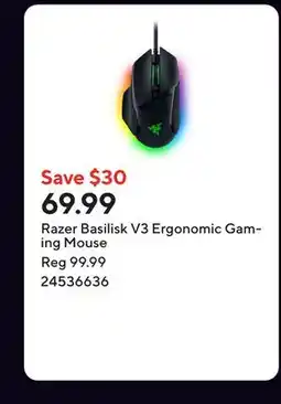 Staples Razer Basilisk V3 Ergonomic Gaming Mouse offer
