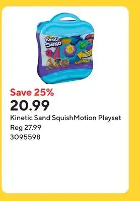 Staples Kinetic Sand SquishMotion Playset offer