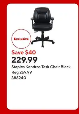 Staples Staples Kendros Task Chair Black offer
