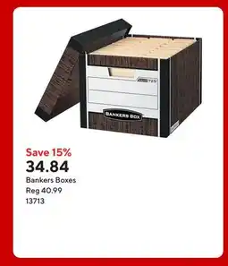 Staples R-KiveÆ Letter/Legal Heavy-Duty Storage Box, Woodgrain offer