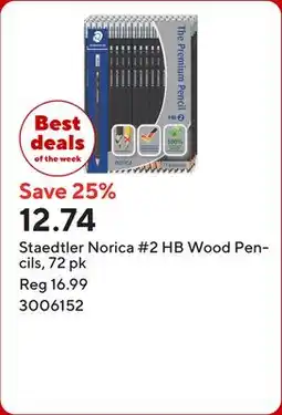 Staples Staedtler Norica #2 HB Wood Pencils offer