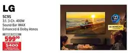 2001 Audio Video SC9S LG 3.1. 3-Ch. 400W Sound Bar IMAX Enhanced 7 Dolby Atmos offer