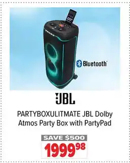 2001 Audio Video PARTYBOXULITMATE JBL Dolby Atmos Party Box with PartyPad offer