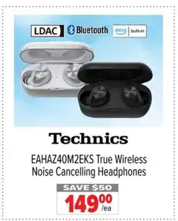 2001 Audio Video EAHAZ40M2EKS Technics True Wireless Noise Cancelling Headphones offer