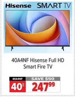 2001 Audio Video 40A4NF 40 Hisense Full HD Smart Fire TV offer