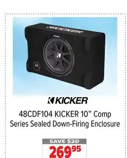 2001 Audio Video 48CDF104 KICKER 10 Comp Series Sealed Down-Firing Enclosure offer