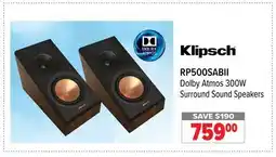 2001 Audio Video RP500SABII Klipsch Dolby Atmos 300W Surround Sound Speakers offer