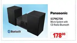 2001 Audio Video SCPM270K Panasonic Micro System with CD Radio Bluetooth offer