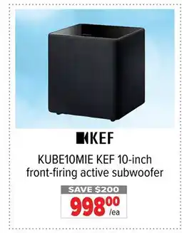 2001 Audio Video KUBE10MIE KEF 10-inch front-firing active subwoofer offer