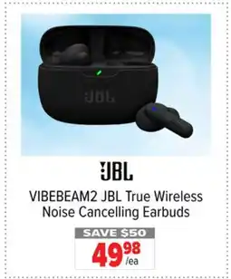 2001 Audio Video VIBEBEAM2 JBL True Wireless Noise Cancelling Earbuds offer