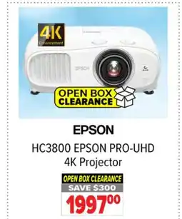2001 Audio Video HC3800 EPSON PRO-UHD 4K Projector offer