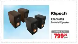 2001 Audio Video RP600MBII Klipsch Bookshelf Speaker offer