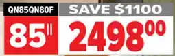 2001 Audio Video QN85QN80F 85 SAMSUNG NEO QLED 4K QN80F VISION AI SMART TV offer