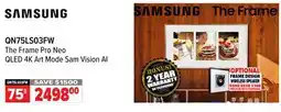 2001 Audio Video QN75LS03FW 75 SAMSUNG The Frame Pro Neo QLED 4K Art Mode Sam Vision AI offer