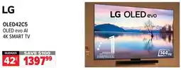 2001 Audio Video OLED42C5 42 LG OLED evo AI 4K SMART TV offer