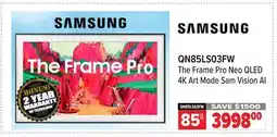 2001 Audio Video QN85LS03FW SAMSUNG The Frame Pro Neo QLED 4K Art Mode Sam Vision AI offer