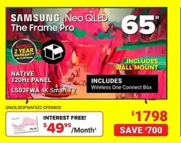 Visions Electronics SAMSUNG 4K Smart TV NATIVE 120Hz PANEL offer