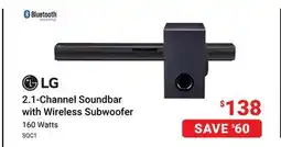 Visions Electronics LG 2.1-Channel Soundbar with Wireless Subwoofer offer