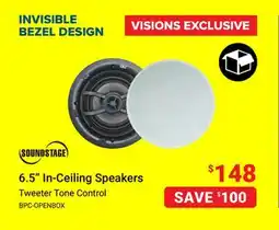 Visions Electronics 6.5 In-Ceiling Speakers offer