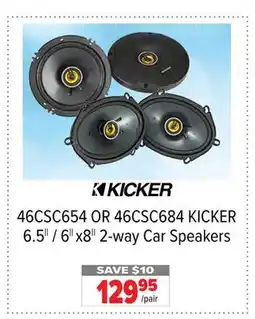 2001 Audio Video 46CSC654 OR 46CSC684 KICKER 6.5 / 6 x8 2-way Car Speakers offer