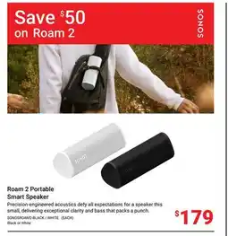 Visions Electronics SONOS Roam Portable Smart Speaker offer