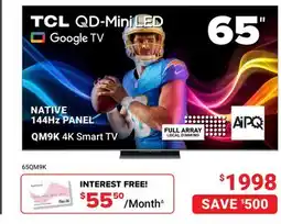 Visions Electronics NATIVE 144Hz PANEL 65 QM9K 4K offer