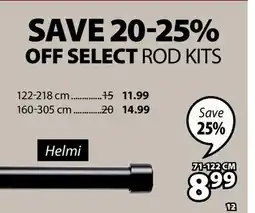 JYSK HELMI CURTAIN RODS offer