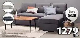 JYSK VEJLBY Sectional sofa bed with storage offer
