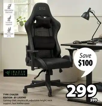 JYSK TYPE-Z RAZER EDITION-BY LEGEND Gaming chair offer