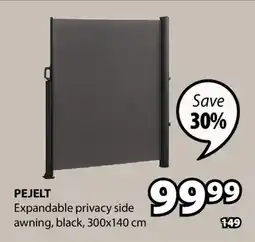 JYSK PEJELT Expandable privacy sideawning offer
