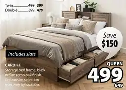 JYSK CARDIFF Storage bed frame offer