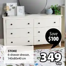 JYSK STOKE 6-drawer dresser offer