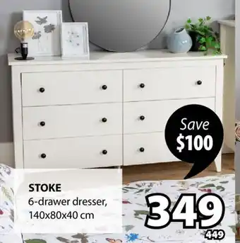 JYSK STOKE 6-drawer dresser offer