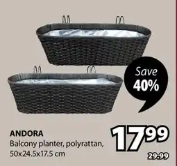 JYSK ANDORA Balcony planter offer