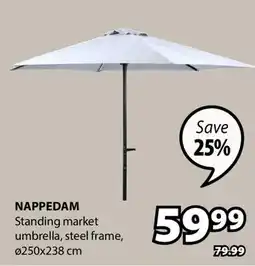 JYSK NAPPEDAM Standing market umbrella offer
