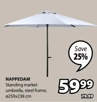 JYSK NAPPEDAM Standing market umbrella offer