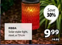 JYSK RIBBA Solar stake light offer