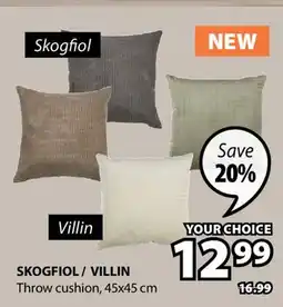 JYSK SKOGFIOL/VILLIN Throw cushion offer