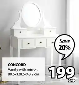 JYSK CONCORD Vanity with mirror offer