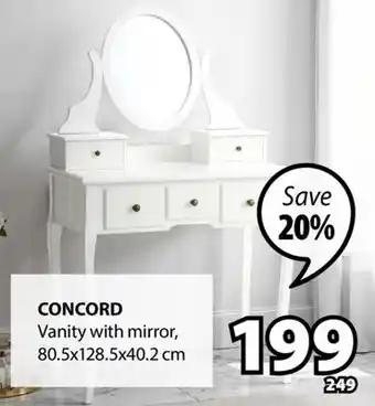 JYSK CONCORD Vanity with mirror offer