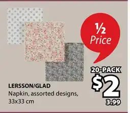 JYSK LERSSON/GLAD Napkin offer