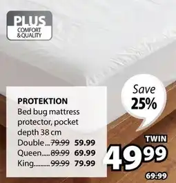 JYSK PROTEKTION Bed bug mattress protector offer