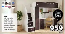 JYSK NIKA Loft bed, twin offer
