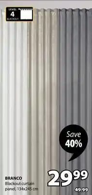 JYSK BRANCO Blackout curtain panel offer