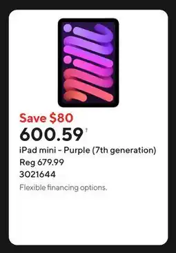 Staples iPad mini - Purple (7th generation) offer