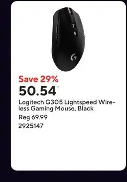 Staples Logitech G305 Lightspeed Wireless Gaming Mouse, Black offer