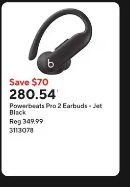 Staples Powerbeats Pro 2 Earbuds - Jet Black offer